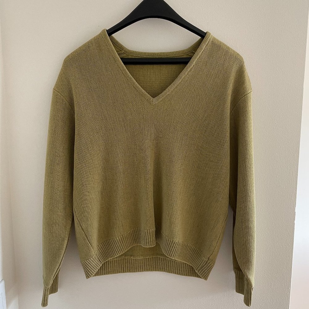 Vintage Camel V Neck Sweater